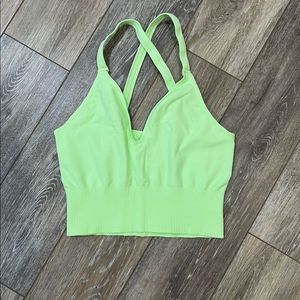 Free People Good Karma V-Neck Halter Crop Top